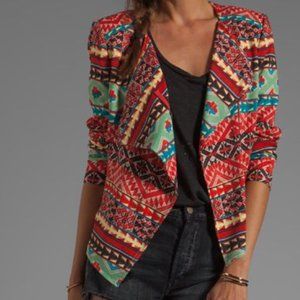 BCBG Max Azria Ash Tribal Saffron Zip Jacket